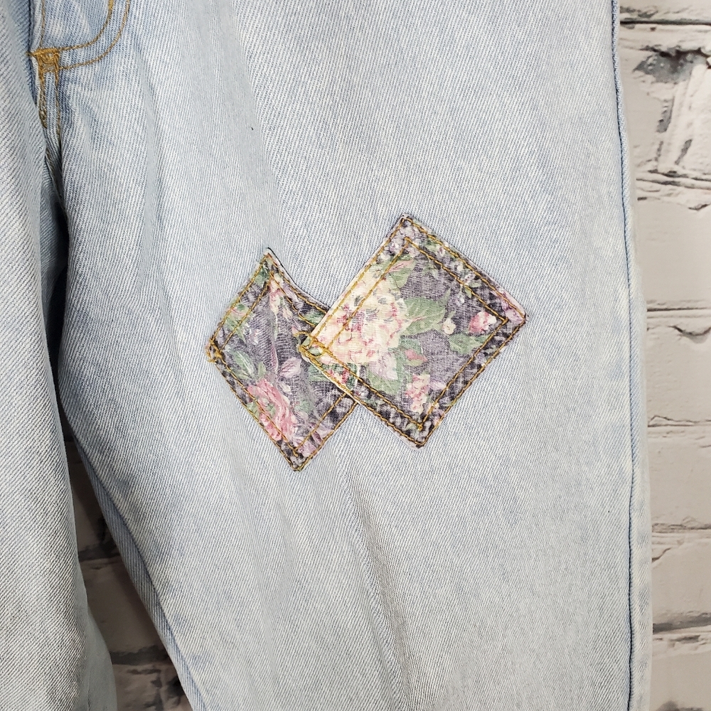 Vintage Floral Patch Balloon Leg Jeans - Picture 5 of 7